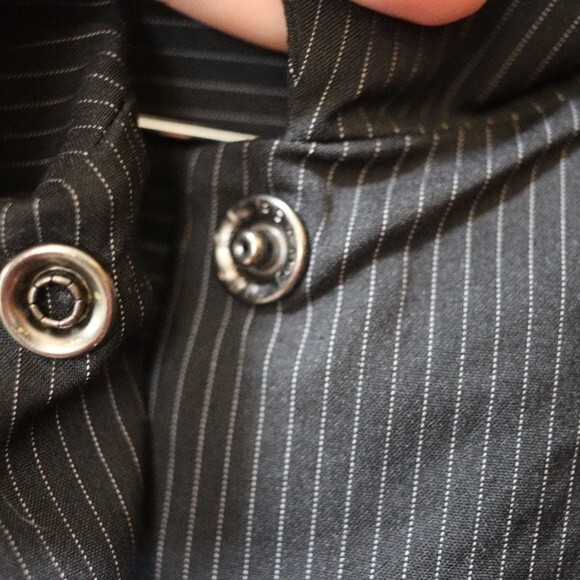 Co & Eddy Pin Stripe Wide Leg Pant Suit Vintage 90s 12/Medium - Picture 4 of 16